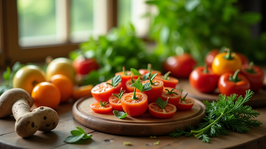 Ingredientes frescos para celebrações sazonais