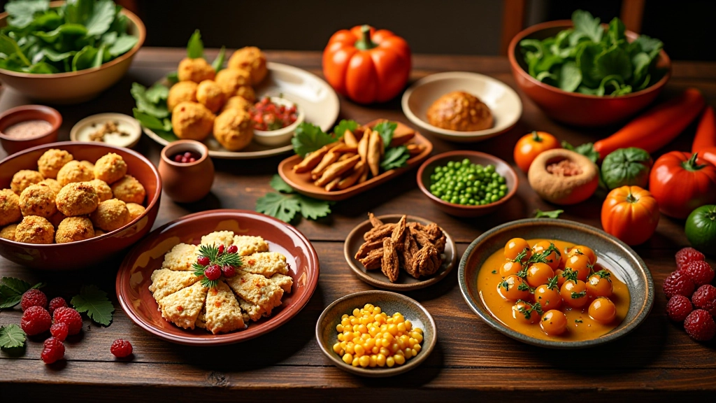 Mesa festiva com pratos tradicionais portugueses